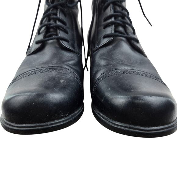 Ariat Scout Paddock Boots Womens 8 B Black Leather Outdoor Equestrian Gorpcore - Picture 4 of 12